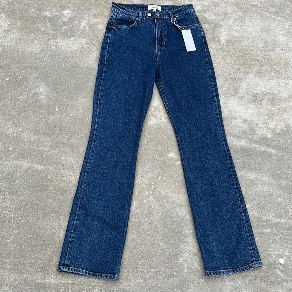 NWT Reformation Donna High Rise Bootcut Jeans in Amani